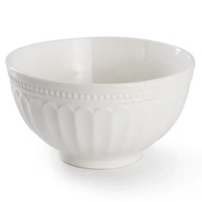 Elama 18 Piece Stoneware Dinnerware Set In White