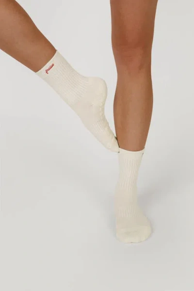 Fraise The Script Set Grip Socks In Vanille/platinum/onyx