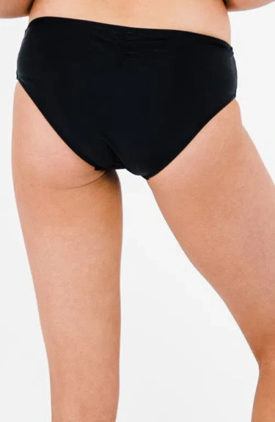 Calypsa Full Coverage Bikini Bottom In Black
