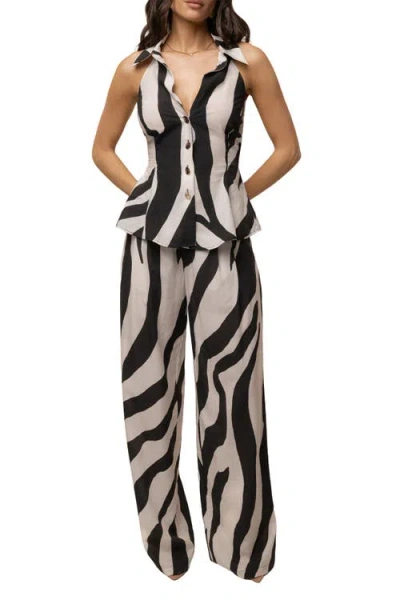 Jluxlabel Zebra Essential Flow Trouser In Multi