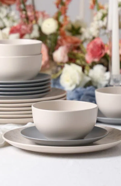 Stone Lain Camelia Stoneware 12-piece Dinnerware Set In Grey