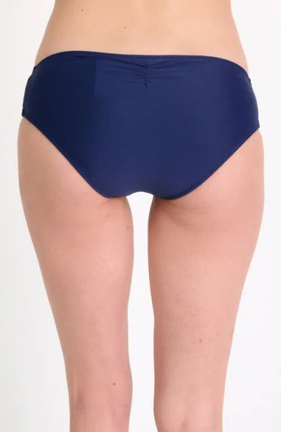 Calypsa Full Coverage Bikini Bottom In Blue