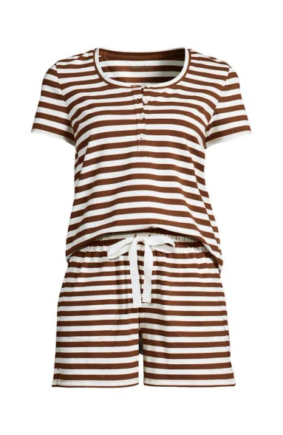 Lands' End Plus Size Knit 2 Piece Pajama Set In Multi