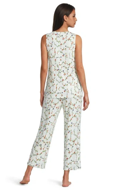 Lands' End Cooling 3 Piece Pajama Set In White