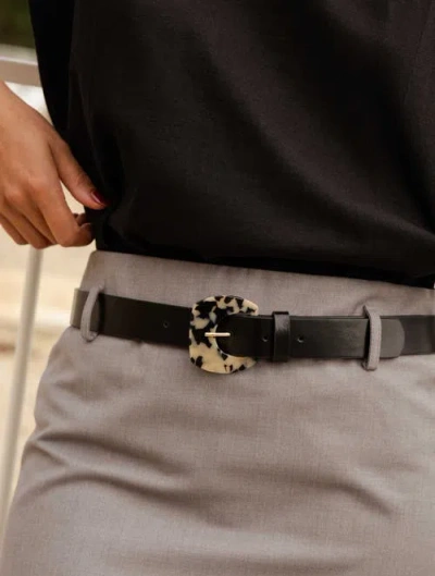 Bobbies Ischia Belts In Dark Black