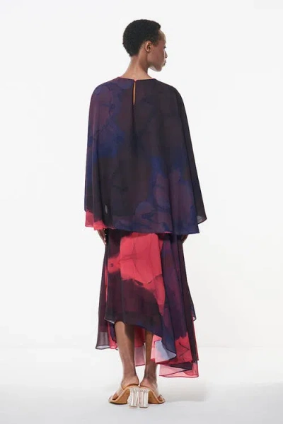 Leem Paneled Printed Skirt In Multi