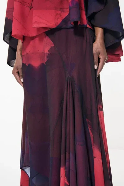 Leem Paneled Printed Skirt In Multi
