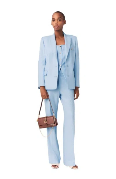 Maje Suit Jacket In Blue Sky