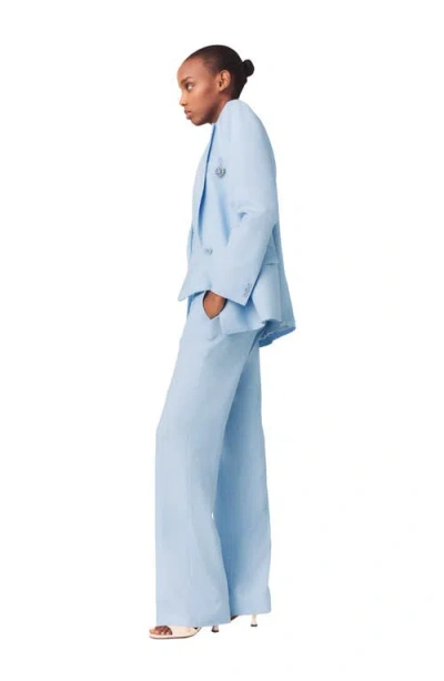 Maje Suit Jacket In Blue Sky
