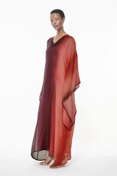 Leem Gradient Print Kaftan Dress In Multicolor