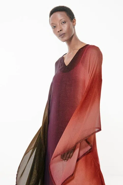 Leem Gradient Print Kaftan Dress In Multicolor