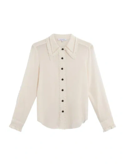 Gerard Darel Loren Silk Crepe Blouse In Multi