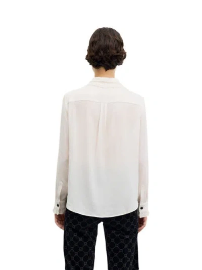 Gerard Darel Loren Silk Crepe Blouse In Multi
