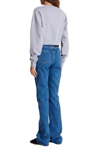Balmain Printed  Crew-neck Sweatshirt In Grey
