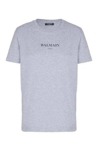 Balmain T-shirt With  Print In Grey