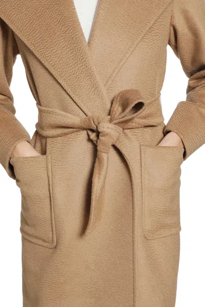 Max Mara Camel Robe Coat In Brown
