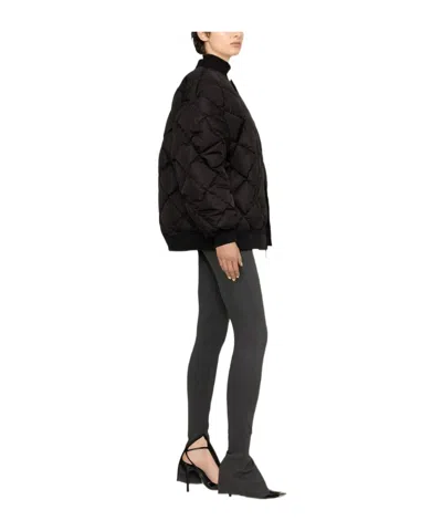 Wardrobe.nyc Quilted Shell Bomber Jacket In Black