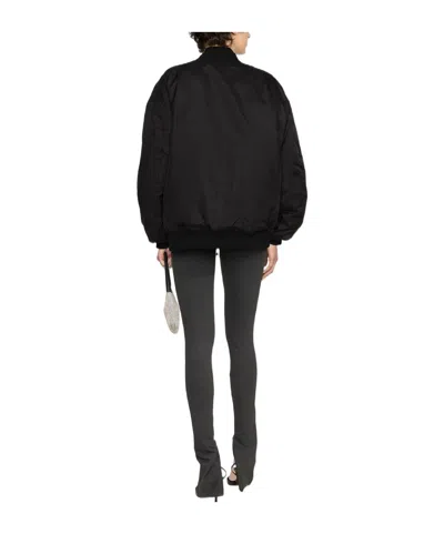 Wardrobe.nyc Quilted Shell Bomber Jacket In Black
