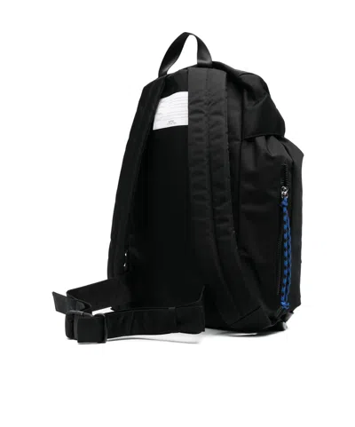 A.p.c. Foldover Top Backpack In Black