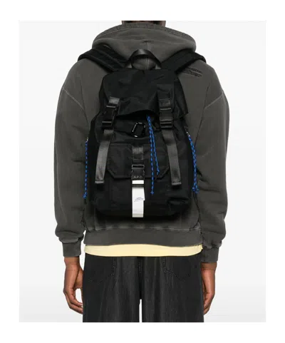 A.p.c. Foldover Top Backpack In Black