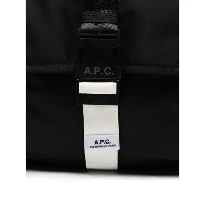 A.p.c. Foldover Top Backpack In Black