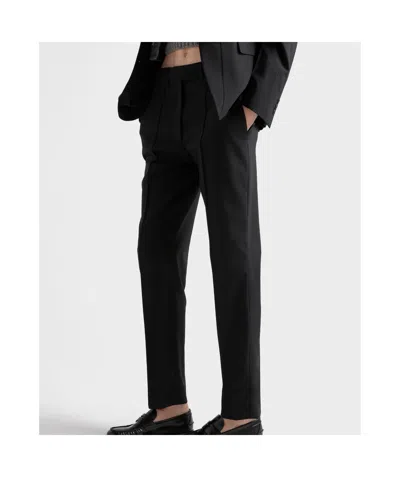 Prada Superfine Wool Tailored Pants In Black