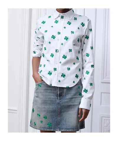 Dior Embroidered Blouse In White