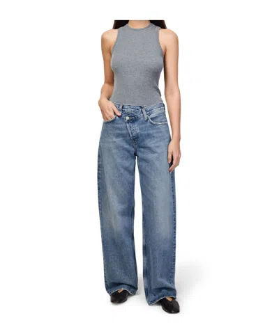 Agolde Arc Crossover Jeans In Blue
