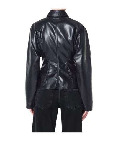 Agolde Devon Long Sleeved Shirt In Black