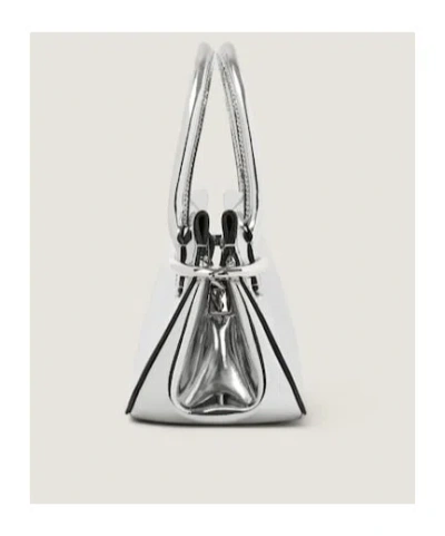 Givenchy Mini Pinch Bag In Mirror Effect Leather In Silver