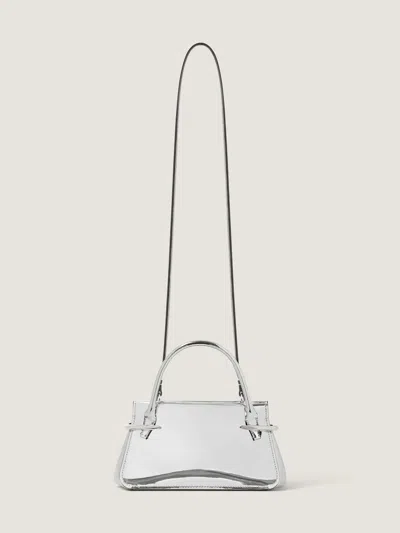 Givenchy Mini Pinch Bag In Mirror Effect Leather In Silver