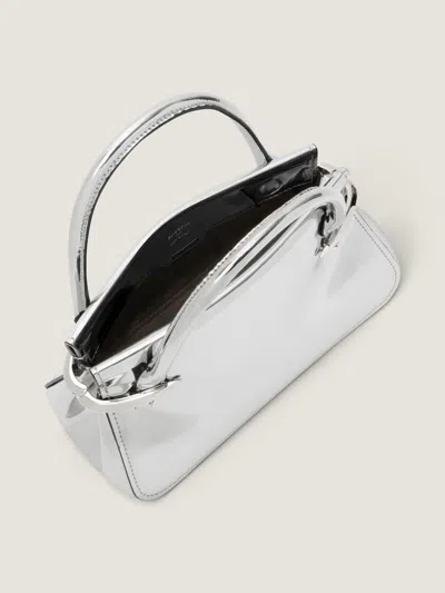 Givenchy Mini Pinch Bag In Mirror Effect Leather In Silver