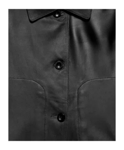 Arma Emy Lamb Leather Jacket In Black