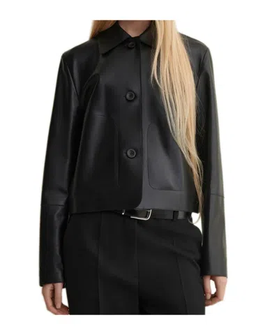 Arma Emy Lamb Leather Jacket In Black