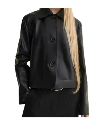 Arma Emy Lamb Leather Jacket In Black