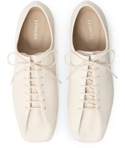 Lemaire Souris Classic Flat Derbies In White