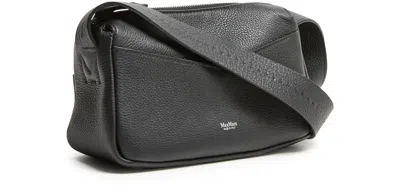Max Mara Kipper Leather Shoulder Bag In Black