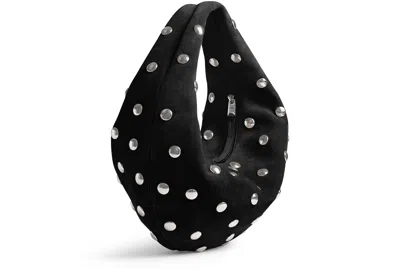 Khaite Olivia Medium Studs Hobo Bag In Black