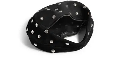 Khaite Olivia Medium Studs Hobo Bag In Black