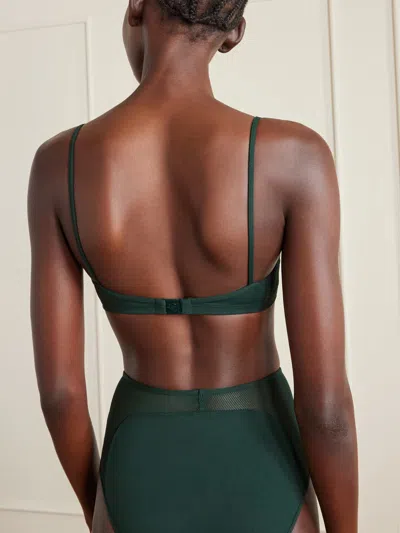 Eres Complice Triangle Bikini Top In Green