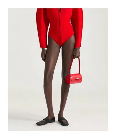 Givenchy Pout Small Bag In Leather In Deep Red