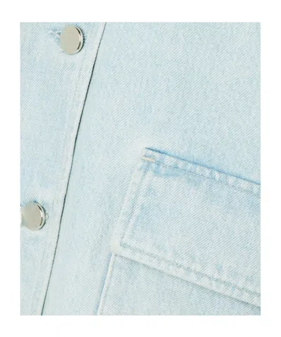 Agolde Oversize Military-style Jacket In Blue