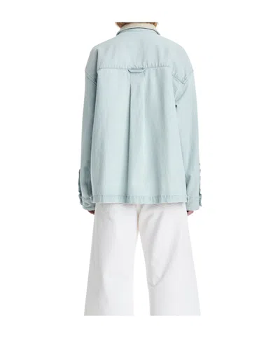 Agolde Oversize Military-style Jacket In Blue