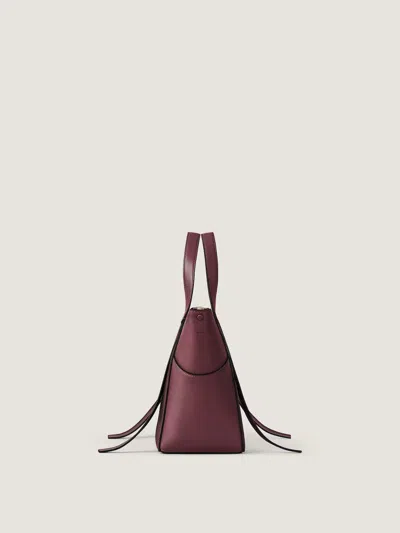 Givenchy Medium The Snatch Bag In Grained Leather In Eggplant
