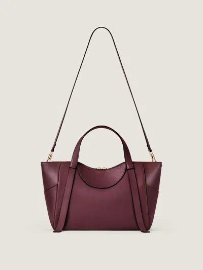 Givenchy Medium The Snatch Bag In Grained Leather In Eggplant