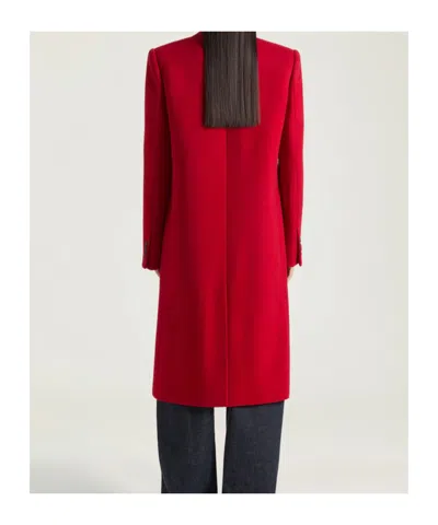 Givenchy Coat In Wool In Deep Red