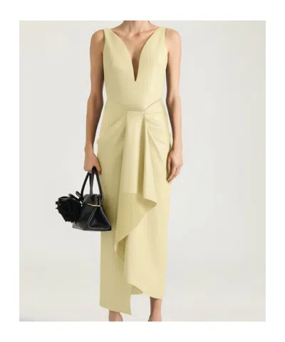 Givenchy Long Wrapped Dress In Leather In Pattern