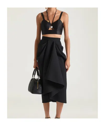 Givenchy Bra Top In Satin In Black