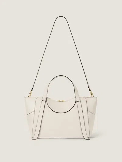 Givenchy Medium The Snatch Bag In Grained Leather In Cream