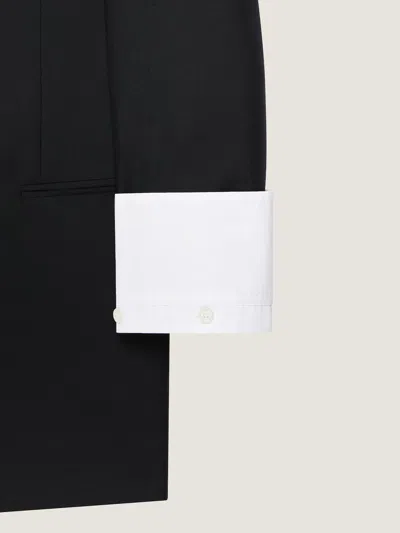 Givenchy Double-breasted Slashed Jacket In Wool And Mohair In Black